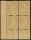 ** FRANCE - Poste - 139, Bloc De 4 Cd 8/7/25: 20c. Brun-rouge - Neufs