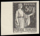 (*) FRANCE - Poste - 283, Tirage En Noir Type I, Non Dentelé, Bdf: 50c. Paix - Unused Stamps