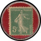 FP FRANCE - Timbres Monnaie - 137, 5c. Semeuse Vert, Fer Peint, Fond Rouge: "Rhum Charleston" - Otros