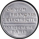 ALU FRANCE - Timbres Monnaie - 140, 25c. Semeuse Bleu, Aluminium, Fond Blanc: "Omnium Français D'Electricité" - Andere