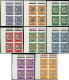 ** ANDORRE - Poste - 153A/57, 8 Blocs De 4 Non Dentelés, Cdf: Armoiries - Unused Stamps