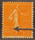 FD/348 - 1924 - TYPE SEMEUSE LIGNEE - N°203a NEUF* - SUPERBE VARIETE >>> " 0 " De 80c Formant " C " (8C) - Unused Stamps