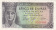 CRBS0901 BILLETE ESPAÑA 5 PESETAS 1943 SIN SERIE SIN CIRCULAR - 5 Peseten