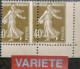 R1118/204BIS - 1924/1926 - TYPE SEMEUSE CAMEE - (PAIRE) - N°193 (I) NEUFS** CdF - SUPERBE VARIETE >>> Piquage à Cheval - Unused Stamps