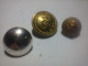 3 Boutons Petit Lauriers Serpent Grand Ancre Marine 3e Polis Dos Ancre TW & W Grenade Serpent Nasserv Alep Sirie 3z GJF - Buttons