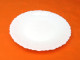 5 Assiettes Plates  Arcopal France   Couleur : Blanc Lait  Modèle Feston - Plates