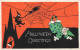 370355-Halloween, Gibson No GIB04-5 Red, Witch On Spider Web, Fallen Clown - Halloween