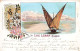 Litho Avec Paillettes Barque Du Léman Egdelweiss 1901 Guggenheim Région Lavaux Vevey - Vevey