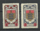 Russia Russland Estonia Estland Estica 1915 Reval Tallinn Wappe Coat Of Arms 1 & 3 Kop. * Charity Wohlfahrt Spendemarken - Neufs