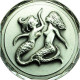 Round Pendant Mermaids Siren 30mm Metallic Pre-Owned 03161 - Pendenti