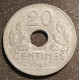 FRANCE - 20 CENTIMES 1942 - Etat Français - Zinc - Type 20 - Gad 321 - KM 900 - 20 Centimes