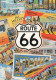 Route 66 Poster-style Image, Large Letter Postcard Theme, C2000s Vintage Postcard - Route '66'