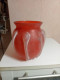 Vase Boule Orange Ancien Diamètre 14 Cm Hauteur 16 Cm - Vases