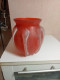 Vase Boule Orange Ancien Diamètre 14 Cm Hauteur 16 Cm - Vazen