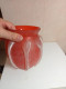 Delcampe - Vase Boule Orange Ancien Diamètre 14 Cm Hauteur 16 Cm - Vazen