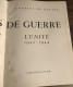 Livre De 1956 - MEMOIRES DE GUERRE Tome II L'UNITE 1942-1944- Charles De Gaulle -librairie Plon - Französisch