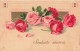 FÊTES ET VOEUX -  Souhaits Sincères - Des Roses - Colorisé - Carte Postale Ancienne - Sonstige & Ohne Zuordnung