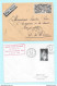 REUNION Deux Lettres 100ème LIAISON REUNION-MADAGASCAR Et 1ère LIAISON Par BOEING 707 Originaire De SAINT DENIS - Covers & Documents