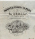 1866   FABRIQUE PRODUITS CHIMIQUES L. SERBAT ST Saulve Valenciennes Nord Pour Herrgott Fonderies De Villerupt Moselle - 1800 – 1899