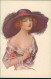 Delcampe - H. FISHER SIGNED 1910s POSTCARDS ( 6 )  - WOMAN & FLOWERS - SERIES 326 (4961) - Fisher, Harrison