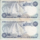 PAREJA CORRELATIVA DE BERMUDA DE 1 DOLLAR DEL AÑO 1984 (BANKNOTE) - Bermuda