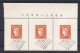 !!! BANDE DE 3, N°841b OBLITERATION GRILLE SUPERBE. GOMME AU DOS - Used Stamps