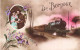 COUPLES - Un Bonjour - Locomotive - Colorisé - Carte Postale Ancienne - Coppie