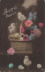 FÊTES - VŒUX - Bonnes Pâques - Poussins - Colorisé - Carte Postale Ancienne - Pasen
