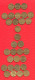 Lot De 31 Pièces De 50 Centimes En Bronze (voir Détails ) - Vrac - Monnaies