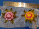 FLEURS BRODERIE à La Main Bouquet De Fleurs à Coudre Satin 1928 - Kant En Stoffen