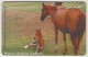 JORDAN - Horse, CN: Orange Control Number Vertical At The Left, Tirage 100.000, 07/00, Used - Giordania