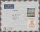 Cover Afghanistan: 1978, Provisional Issue, Registered Airmail Cover Franked 1978 20a - Afganistán