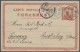 GA China - Postal Stationery: 1915, PSC 4c Red (for Usage To Abroad) Sent From PAKH - Ansichtskarten