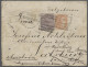 Cover India: 1865, "Victoria" 1 Anna Braun Und 2 Anna Orange Entwertet Mit Strichstemp - 1882-1901 Keizerrijk