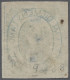 O Tasmania: 1853, 1d Blue With Full To Broad Margins All Around, Fine Used. Tiny L - Lettres & Documents