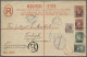 Cover St. Helena: 1901, Einschreibebrief Frankiert Mit 2 Stück Der "HALF PENNY" Auf 6 - Sainte-Hélène