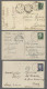 PPC Albania: 1939-40, Three Postal Pictorial Cards Showing Cancellations Of KRUE, LU - Albanie