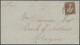 O/Cover Great Britain: 1841ff., Königin Victoria, 1 P. Rotbraun Geschnitten, Sternenkreu - Covers & Documents