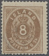 * Iceland: 1873, Ziffer Mit Krone Im Oval, 8 Sk. Braun, üblich Zentriertes Stück, - Otros & Sin Clasificación