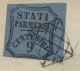 On Piece Old Italian States - Parma - Newspaper Stamps: 1855, Zeitungsstempelmarke, 9 C. - Parme