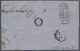 Cover Russia: 1858, Staatswappen, Posthörner Ohne Blitze, 10 K. Siena / Hellblau Auf D - Lettres & Documents