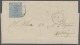 O/Cover Sweden: 1855, 4sk Blue, Four Singles In Different Shades Plus A Small EL From HE - Cartas & Documentos