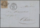 Brf. Schweiz: 1855, Strubel, Berner Druck, 1. Druckperiode, 5 Rp. Braun, Links Oben M - Covers & Documents