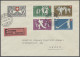 FDC Schweiz: 1951, Pro Patria, Vollständiger Satz Auf FDC-Eilbrief Aus La-Chaux-de-F - Cartas & Documentos
