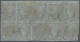 O Spain: 1 R. Horizontal Block Of 10 From Upper Sheet Margin, Fine Used, Impressiv - Usados