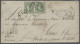 Cover Spain: 1864, 12cs. Green Horizontal Pair With Large Margins All Around On Cover - Cartas & Documentos