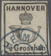 O Hannover - Marken Und Briefe: 1860, Freimarke 1/2 Gr. Schwarz Allseits Vollrandi - Hannover