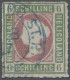 O Helgoland - Marken Und Briefe: 1867, Viktoria 6 Schilling Dunkelgraugrün/lilaros - Héligoland