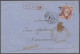 Brf. Preußen - Transitstempel: 1866, Napoleon Empire Gezähnt, 80 C. Rosa, EF (links E - Autres & Non Classés