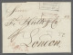 Brf. Sachsen - Vorphilatelie: 1827, 1847, Zwei Briefe Mit Rahmenstempeln DRESDEN Bzw. - Préphilatélie